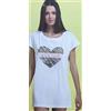 Noidinotte Maximaglia donna cotone mezza manica Noidinotte LA2524AB, PANNA