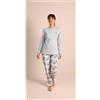 Gary Pigiama donna serafino invernale interlock 5040CONF calibrato, NEBBIA