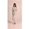 Gary Pigiama donna serafino invernale interlock Gary 5061, PRUGNA