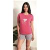 Nottingham Pigiama donna Nottingham corto in cotone PG49962, VERDE ACQUA