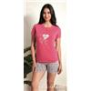 Nottingham Pigiama donna Nottingham corto in cotone PG49962, VERDE ACQUA