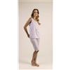 Gary Pigiama spalla larga pinocchietto donna Jersey Gary 5318, GLICINE CHIARO