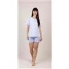 Gary Pigiama mezza manica pantaloncino donna Jersey Gary 5286, CIELO CHIARO