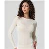 Jadea Maglia donna manica lunga scollo barca Jadea in modal e cashmere 4064, LATTE