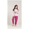 Gary Pigiama invernale bambina/ragazza felpato Gary V30038, PRUGNA