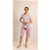 Gary Pigiama mezza manica pinocchietto donna Jersey Gary 5257, ROSA GLICINE