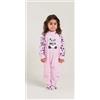 Gary Pigiama tutone invernale neonata bambina Gary felpa V10026, ROSA