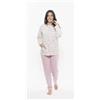 Gary Pigiama donna aperto Jersey Gary puro cotone CB580081, ROSA