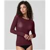 Jadea Maglia donna manica lunga scollo barca Jadea in modal e cashmere 4064, VINACCIA