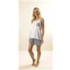 Gary Pigiama spalla larga pantaloncino donna Jersey Gary Z55012, VERDE