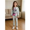 Disney Pigiama cotone felpato Minnie bambina baby DY50C6255, GRIGIO