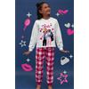 Disney Pigiama cotone felpato Barbie bambina baby MT50C1771, PANNA/CILIEGIA