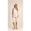 Gary Pigiama calibrato donna spalla larga pinocchietto Gary puro cotone 5318CONF, CREMA