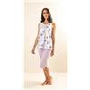 Gary Pigiama spalla larga pinocchietto donna Jersey Gary Z55057, GLICINE CHIARO