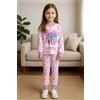 Disney Pigiama caldo cotone Barbie interlock bambina baby DY50C6250, ROSA