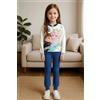Disney Pigiama caldo cotone Frozen Disney interlock bambina baby DY50A1450, PANNA/BLU