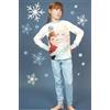 Disney Pigiama caldo cotone Frozen Disney interlock bambina baby DY50A1450, PANNA/AZZURRO