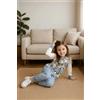 Disney Pigiama caldo cotone Frozen Disney interlock bambina baby DY50A1380, PANNA/AZZURRO
