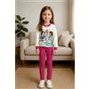 Disney Pigiama caldo cotone Principesse Disney interlock bambina baby DY50A6374, PANNA/FRAGOLA