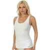 Marlene Maglia canotta spalla larga donna Marlene in cotone elasticizzato 52777, BIANCO