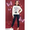 Disney Pigiama caldo cotone Minnie Disney interlock bambina baby DY50A1568, PANNA/BLU