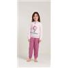 Gary Pigiama invernale bambina/ragazza interlock Gary V30007, PRUGNA