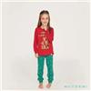 Muydemi Pigiama bambina girocollo interlock Natale Muydemi 576674, ROSSO