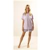 Gary Pigiama calibrato donna mezza manica pantaloncino Gary puro cotone Z55106CONF, ACQUA MARINA