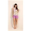 Gary Pigiama spalla larga pantaloncino donna Jersey Gary 5347, GLICINE SCURO