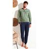 Nottingham Pigiama lungo uomo Nottingham 100% cotone PG50157, JEANS