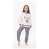Gary Pigiama invernale bambina interlock Gary S20007, LATTE