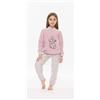 Gary Pigiama invernale bambina punto Milano Gary S20059, ROSA CHIARO