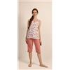 Gary Pigiama spalla larga pinocchietto donna Jersey Gary 5259, CORALLO