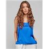 Gisela Pigiama spalla larga pantalone corto donna raso Gisela 20261, Blu
