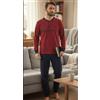 Nottingham Pigiama lungo uomo Nottingham 100% cotone PG50171, BLU