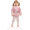 Gary Pigiama invernale neonata bambina Gary in punto Milano S10042, ROSA POLVERE