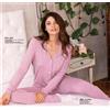 Sièlei Pigiama donna in viscosa aperto Sièlei LV14, BLU