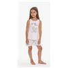 Gary Pigiama canotta pantaloncino bambina jersey puro cotone Gary R25069, VIOLETTA