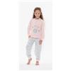 Gary Pigiama Gary cotone bambina manica lunga 2 bottoni R20003, GLICINE