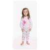 Gary Pigiama Gary neonata manica lunga puro cotone jersey bambina R10002, VIOLETTA