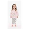 Gary Pigiama Gary neonata manica lunga puro cotone jersey bambina R10006, ROSA PERLA