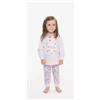 Gary Pigiama Gary neonata manica lunga puro cotone jersey bambina R10006, VIOLETTA