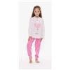 Gary Pigiama Gary cotone bambina manica lunga 2 bottoni R20006, ROSA