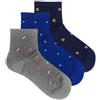 Meritex Confezione da 6 paia di calze bambino corte Meritex cotone filo di scozia 7088, Floreale