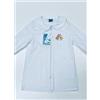 Nazareno Gabrielli Grembiule asilo bambina bianco con zip centrale Nazareno Gabrielli ricamo Smack 0752, BIANCO
