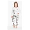 Gary Pigiama invernale bambina cotone felpato Gary Q20040, LATTE