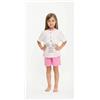Gary Pigiama Gary bambina mezza manica pantaloncino P25045, CIPRIA
