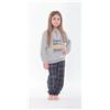 Gary Pigiama invernale bambina punto Milano Gary N20078, GRIGIO