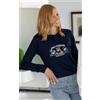 Bollicine Pigiama donna lungo Bollicine cotone Augusta, BLU