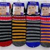 Meritex Confezione da 6 paia di calze antiscivolo bambino Meritex in caldo cotone 4353 Scary, Righe